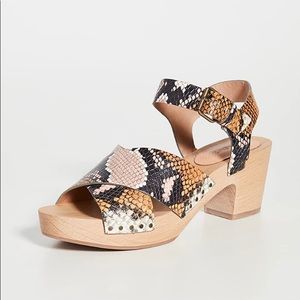 Madewell snakeskin platform clogs